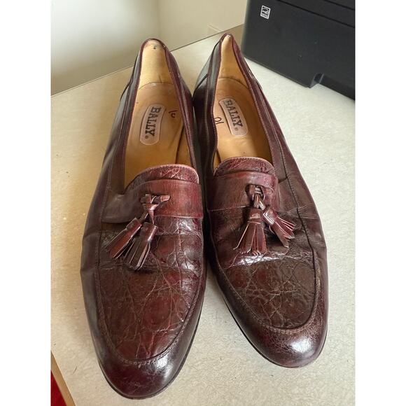 Bally Brown Leather Vintage Tassel Loafers Men's Size 10 Great condition Vintage - Picture 1 of 7